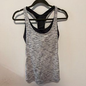 Lululemon Grey and White Athletic Tank top